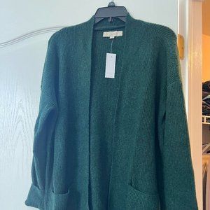 Ann Taylor Loft Green Oversized Cardigan